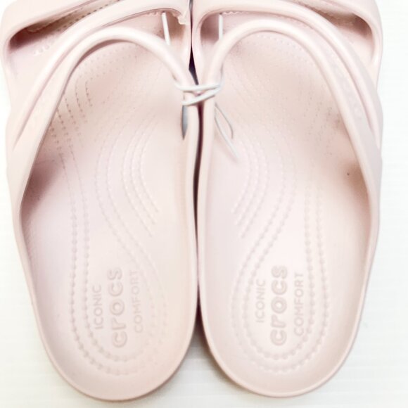 Sz 9- NWT Crocs Kadee II Iconic Comfort Z-Strap Sandals Barely Pink - Picture 5 of 15